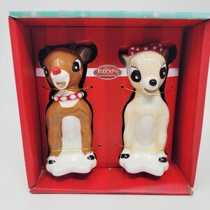 Rudolph & Clarice Salt & Pepper Shakers Set Rudolph the Red Nosed Reindeer